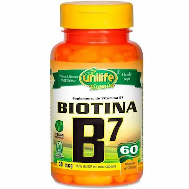 VITAMINA B7 BIOTINA 60 CáPSULAS UNILIFE