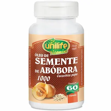 ÓLEO DE SEMENTE DE ABóBORA 60 CáPSULAS UNILIFE