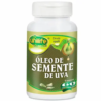 ÓLEO DE SEMENTE DE UVA 700MG 60 CáPSULAS UNILIFE