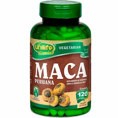 Suplemento Maca Peruana 550mg Unilife 120 Cápsulas