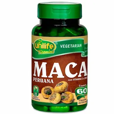 Suplemento Alimentar Maca Peruana 550mg Unilife 60 Cápsulas