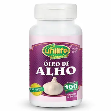 ÓLEO DE ALHO 350MG UNILIFE 100 CáPSULAS
