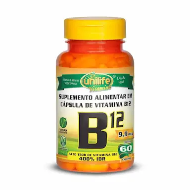 VITAMINA B12 CIANOCOBALAMINA UNILIFE 60 CáPSULAS