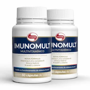 KIT 2 IMUNOMULT MULTIVITAMíNICO VITAFOR 60 CáPSULAS