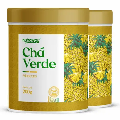 KIT 2 CHá VERDE ABACAXI NUTRAWAY 200G