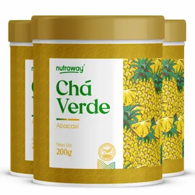 KIT 3 CHá VERDE ABACAXI NUTRAWAY 200G