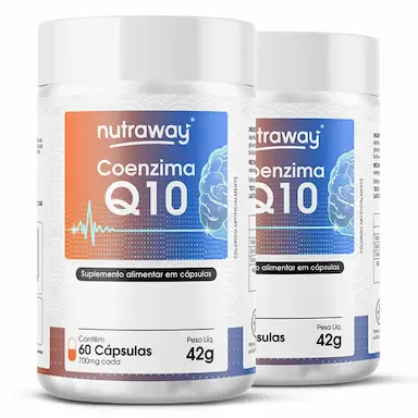 KIT 2 COENZIMA Q10 NUTRAWAY 500MG 60 CáPSULAS