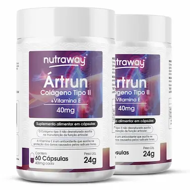 KIT 2 ARTRUN COLáGENO TIPO II NUTRAWAY 40MG 60 CáPSULAS