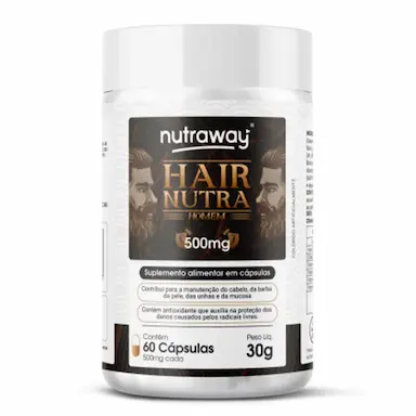 HAIR NUTRA HOMEM NUTRAWAY 500 MG 60 CáPSULAS