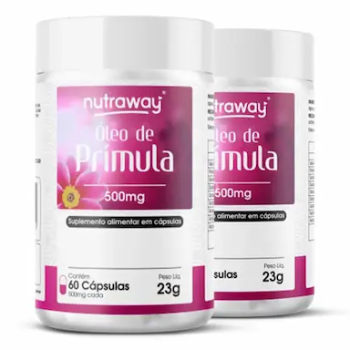 KIT 2 ÓLEO DE PRíMULA NUTRAWAY 500MG 60 CáPSULAS