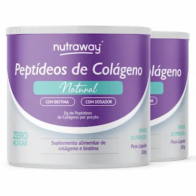 KIT 2 PEPTíDEOS DE COLáGENO NUTRAWAY 300G