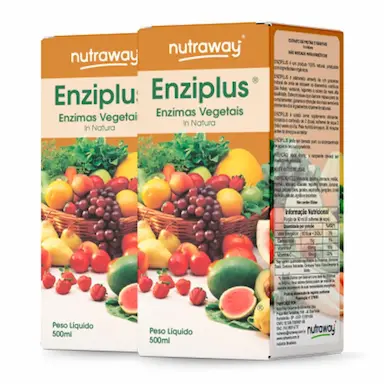 KIT 2 ENZIMAS VEGETAIS ENZIPLUS NUTRAWAY 500ML
