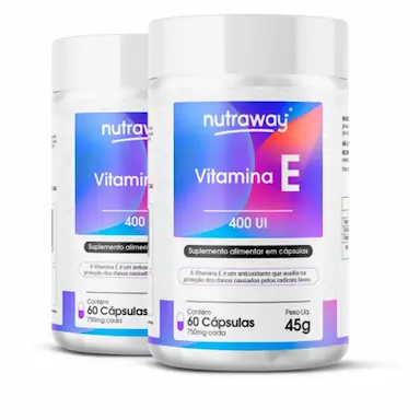 KIT 2 VITAMINA E 400UI NUTRAWAY 60 CáPSULAS