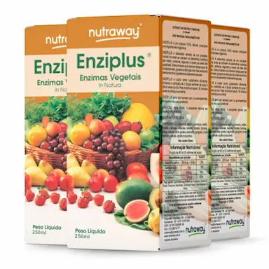 KIT 3 ENZIMAS VEGETAIS ENZIPLUS NUTRAWAY 250ML