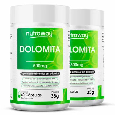 KIT 2 DOLOMITA NUTRAWAY 500MG 60 CáPSULAS