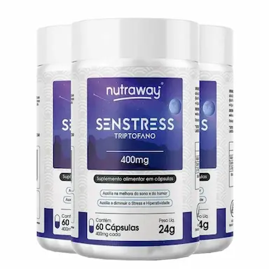 KIT 3 SENSTRESS TRIPTOFANO NUTRAWAY 60 CáPSULAS