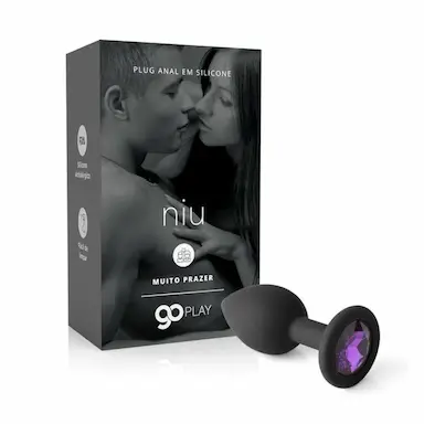 PLUG ANAL EM SILICONE GO PLAY NIU PRETO