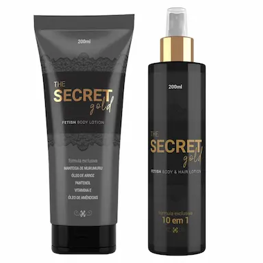 KIT PARA MULHERES CREME HIDRATANTE E ELIXIR DA SEDUçãO THE SECRET GOLD