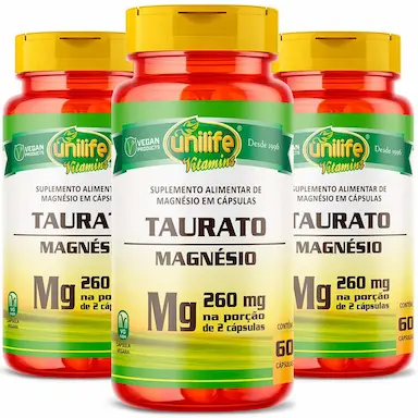 KIT 3 - TAURATO DE MAGNéSIO - 60 CAPS - UNILIFE