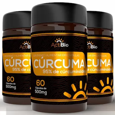KIT COM 3 - CúRCUMA - 60 CAPS - POTE - ACTIBIO