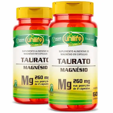 KIT 2 - TAURATO DE MAGNéSIO - 60 CAPS - UNILIFE