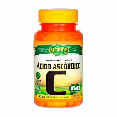 VITAMINA C  ÁCIDO ASCóRBICO 60 CáPSULAS 500MG UNILIFE
