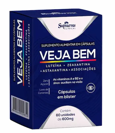 VEJA BEM 60 CAPS BLISTER 600MG (LUTEíNA+ZEAXANTINA+ASTAXANTINA+ASSOC SUPRA ERVAS