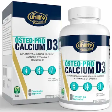 ÓSTEO-PRO CALCIUM D3- CáLCIO, MAGNéSIO E VITAMINA D-90 CáPSULAS 950MG