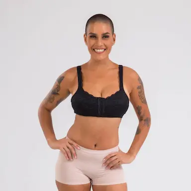 SUTIã MASTECTOMIA RENDA COM ABERTURA FRONTAL