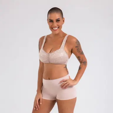 SUTIã MASTECTOMIA RENDA COM ABERTURA FRONTAL