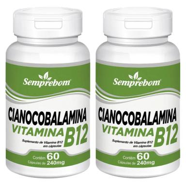 CIANOCOBALAMINA VITAMINA B12 – SEMPREBOM – 120 CAP. DE 240 MG