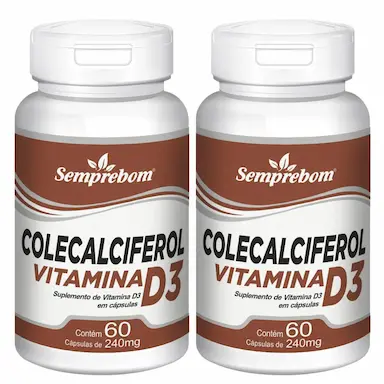 COLECALCIFEROL VITAMINA D3 – SEMPREBOM – 120 CAP. DE 240 MG.