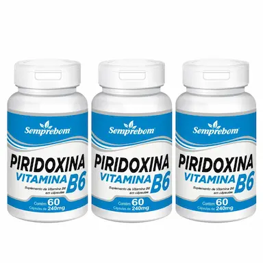 PIRIDOXINA VITAMINA B6 – SEMPREBOM – 180 CAP. DE 240 MG.