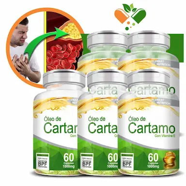 KIT COM 5 ÓLEO DE CARTAMO 1000MG 60 CáPSULAS