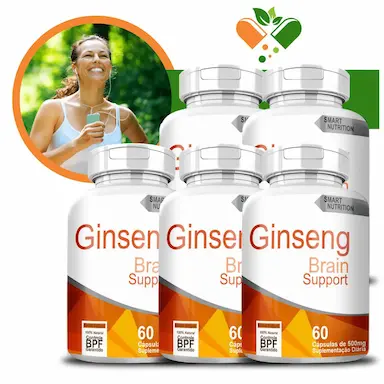 KIT COM 5 GINSENG 500MG 60 CáPSULAS