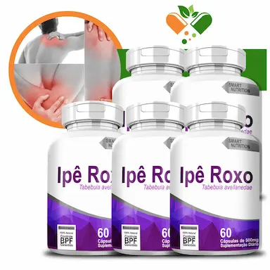 KIT COM 5 IPê ROXO 500MG 60 CáPSULAS