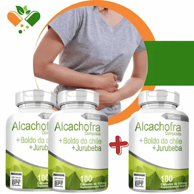 COMPRE 2 LEVE 3 POTES ALCACHOFRA COMPOSTA + BOLDO DO CHILE + JURUBEBA