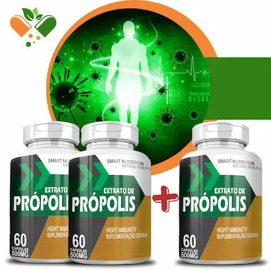 COMPRE 2 LEVE 3 EXTRATO DE PRóPOLIS 500MG 60 CáPSULAS