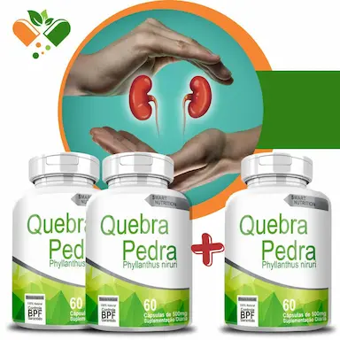 COMPRE 2 LEVE 3 QUEBRA PEDRA 500MG 60 CáPSULAS