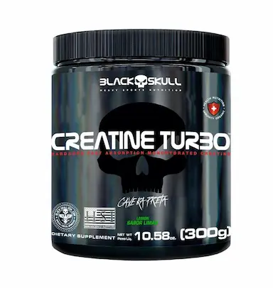SUPLEMENTO ALIMENTAR DE CREATINA EM Pó 300G - BLACK SKULL Limão