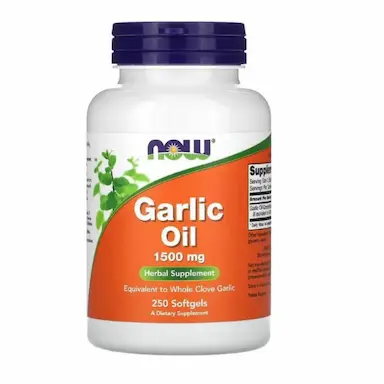 SUPLEMENTO ALIMENTAR DE ÓLEO DE ALHO 1500MG COM 250 CáPSULAS GELATINOSAS - NOW FOODS