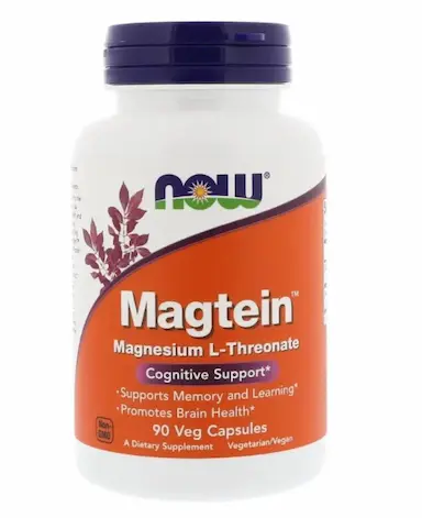 SUPLEMENTO ALIMENTAR MAGTEIN MAGNéSIO TREONATO 2000MG COM 90 CáPSULAS - NOW FOODS
