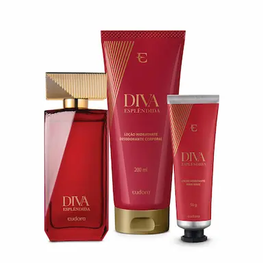 EUDORA KIT DIVA ESPLêNDIDA: DESODORANTE COLôNIA 100ML + LOçãO CORPORAL 200ML + CREME PARA MãOS 50G