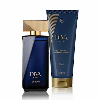 EUDORA KIT DIVA NUIT: DESODORANTE COLôNIA 100ML + LOçãO CORPORAL 200ML