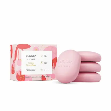 EUDORA INSTANCE SABONETE VEGETAL FRUTAS VERMELHAS 4X80G