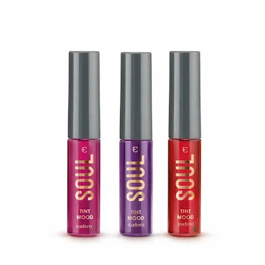 COMBO SOUL TINT MOOD: ROSA ENERGY 5,5ML + VERMELHO HAPPY 5,5ML + UVA RELAX 5,5ML