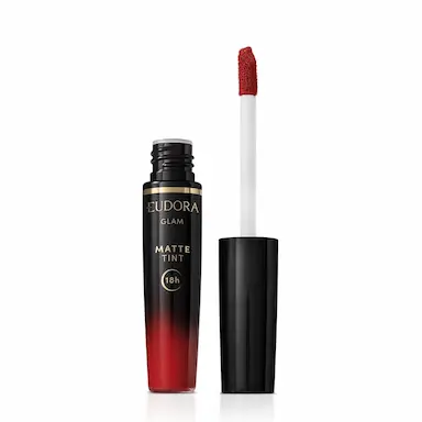 EUDORA GLAM MATTE TINT BATOM LíQUIDO VERMELHO RADIANTE 4G