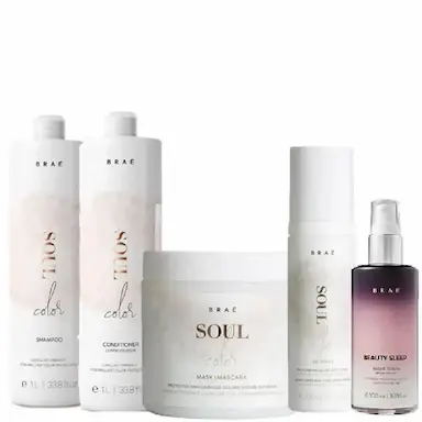 BRAÉ SOUL COLOR DUO 1L LEAVE IN 200ML MASCARA 500G E BEAUTY SLEEP 100ML