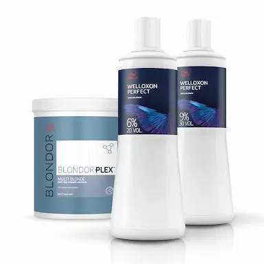 KIT WELLA PROFESSIONALS BLONDORPLEX N°1 MULTI BLONDE  + OXIDANTES 6% 20V  9% 30V (3 PRODUTOS)