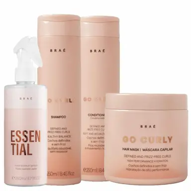 KIT BRAE GO CURLY ESSENTIAL MASK (4 PRODUTOS)